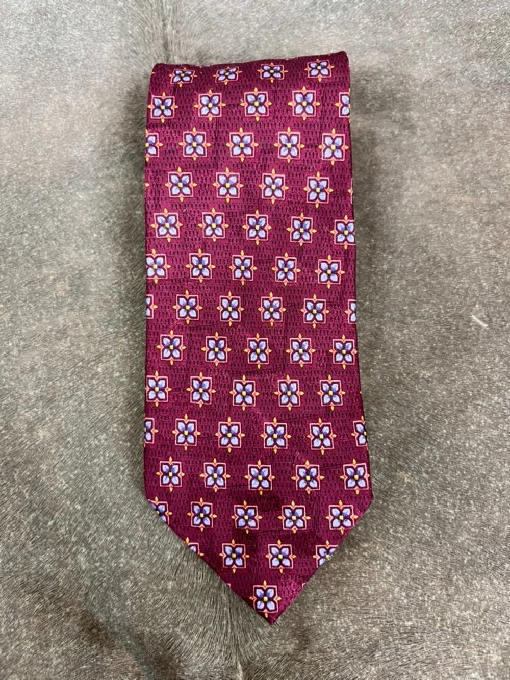 Ermenegildo Zegna Daisies Silk Tie Floral Made in Italy